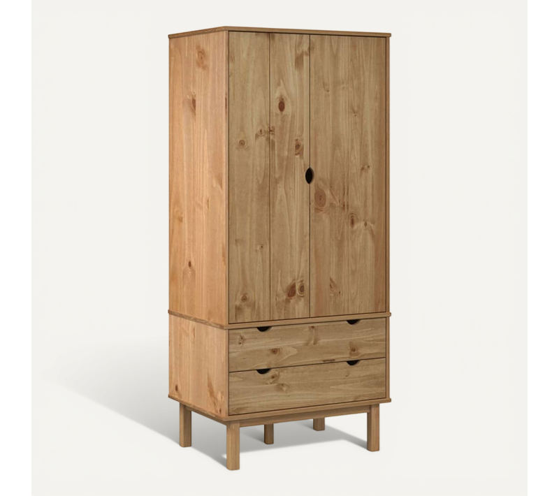 Garde-robe Otta 76,5x53x172 Cm Bois Massif De Pin