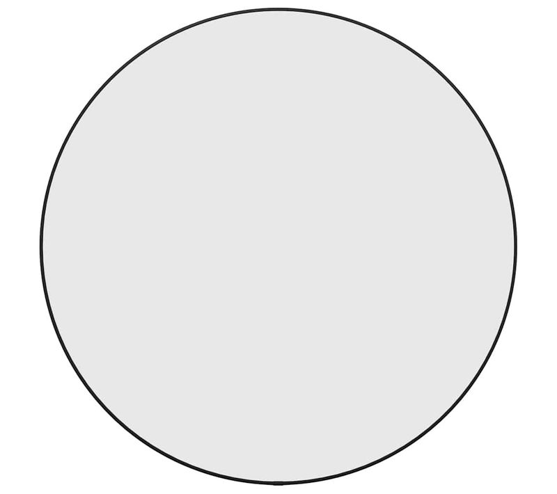 Miroir Mural Noir D. 60 Cm Rond