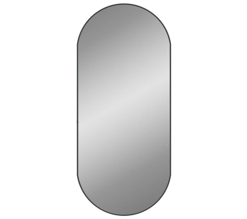 Miroir Mural Noir 100x45 Cm Ovale