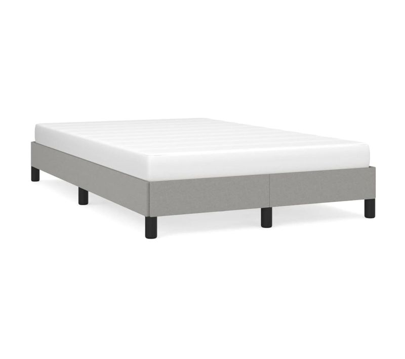 Cadre De Lit Sans Matelas Gris Clair 120x200 Cm Tissu