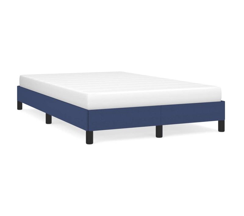Cadre De Lit Sans Matelas Bleu 120x200 Cm Tissu