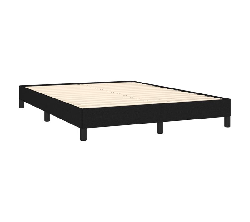 Cadre De Lit Noir 140x190 Cm Tissu