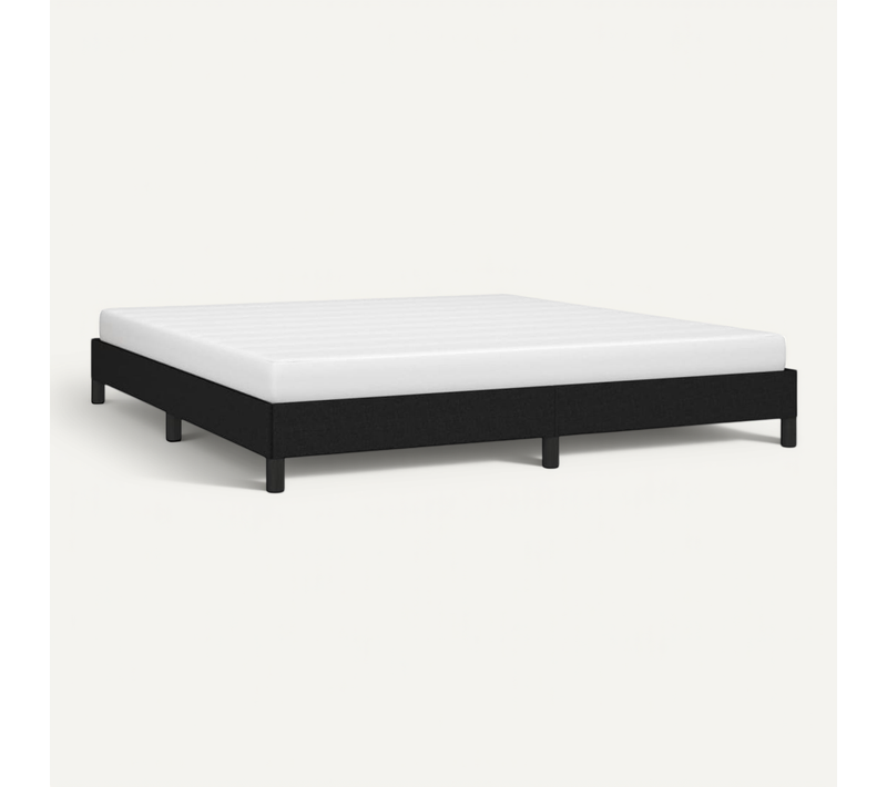 Cadre De Lit Sans Matelas Noir 160x200 Cm Tissu