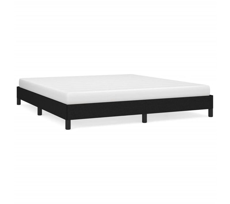Cadre De Lit Sans Matelas Noir 180x200 Cm Tissu