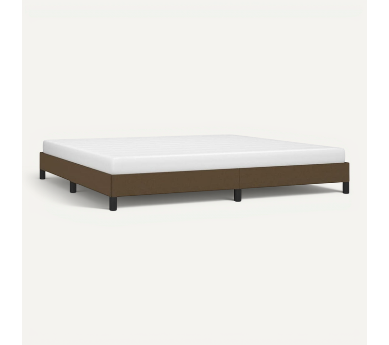 Cadre De Lit Sans Matelas Marron Foncé 200x200 Cm Tissu