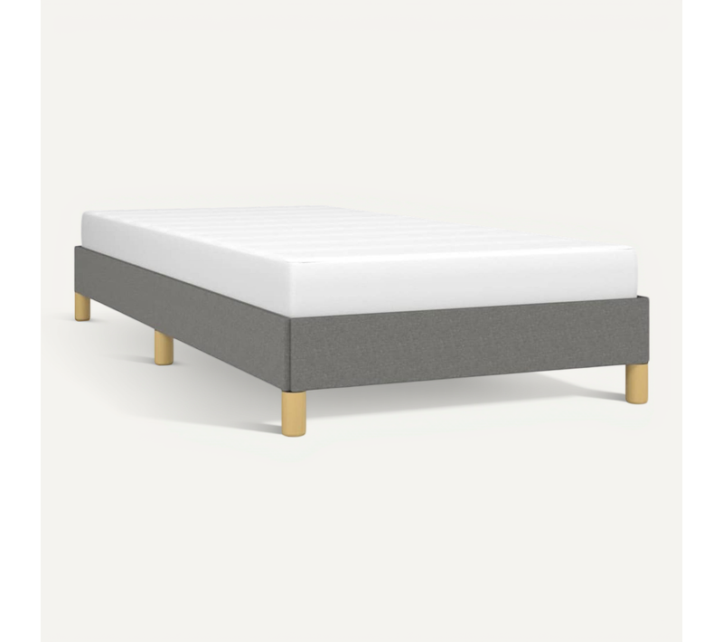Cadre De Lit Sans Matelas Gris Foncé 90x190 Cm Tissu