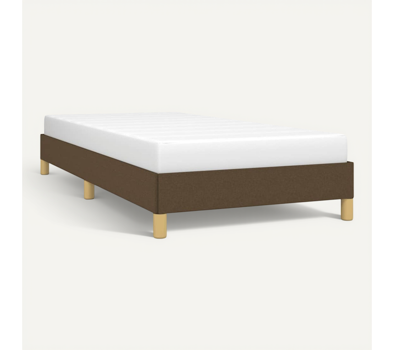 Cadre De Lit Sans Matelas Marron Foncé 90x200 Cm Tissu
