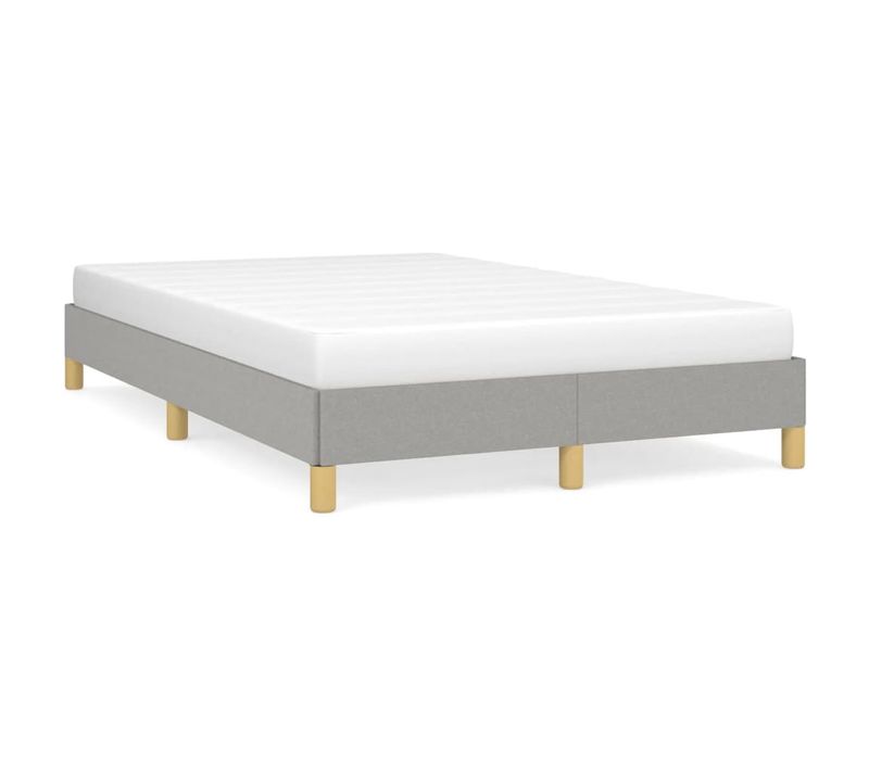 Cadre De Lit Sans Matelas Gris Clair 120x200 Cm Tissu