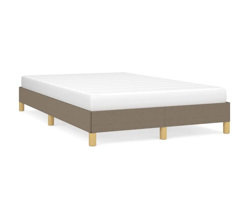 Cadre De Lit Sans Matelas Taupe 120x200 Cm Tissu