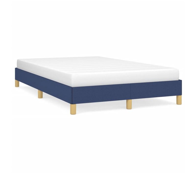 Cadre De Lit Sans Matelas Bleu 120x200 Cm Tissu