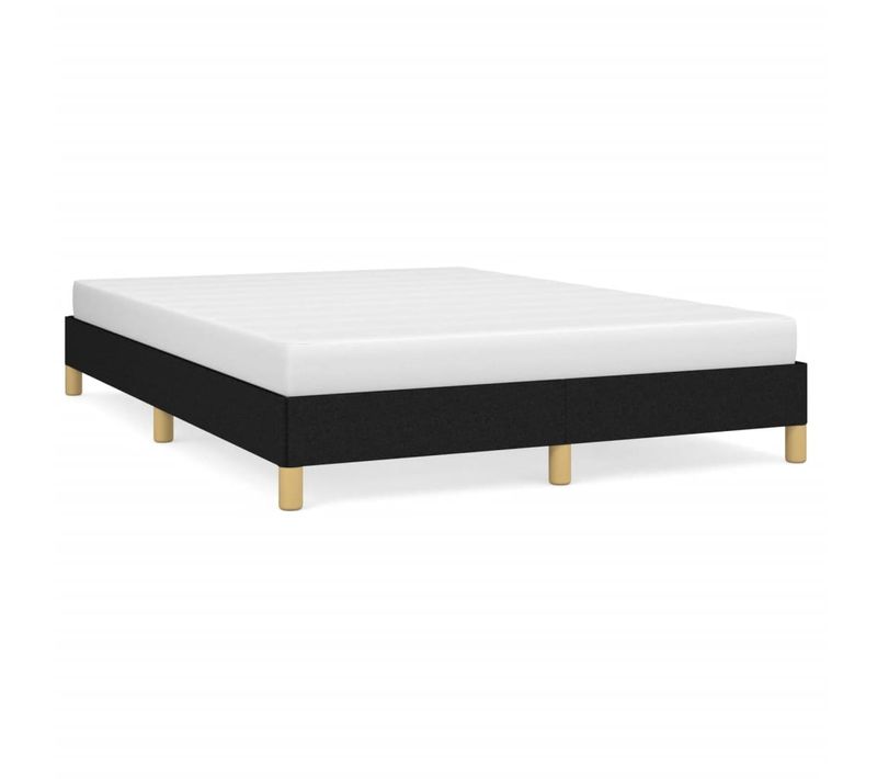 Cadre De Lit Sans Matelas Noir 140x200 Cm Tissu
