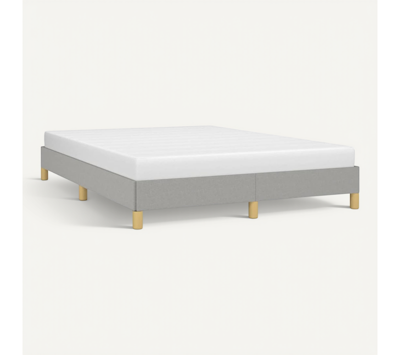 Cadre De Lit Sans Matelas Gris Clair 160x200 Cm Tissu