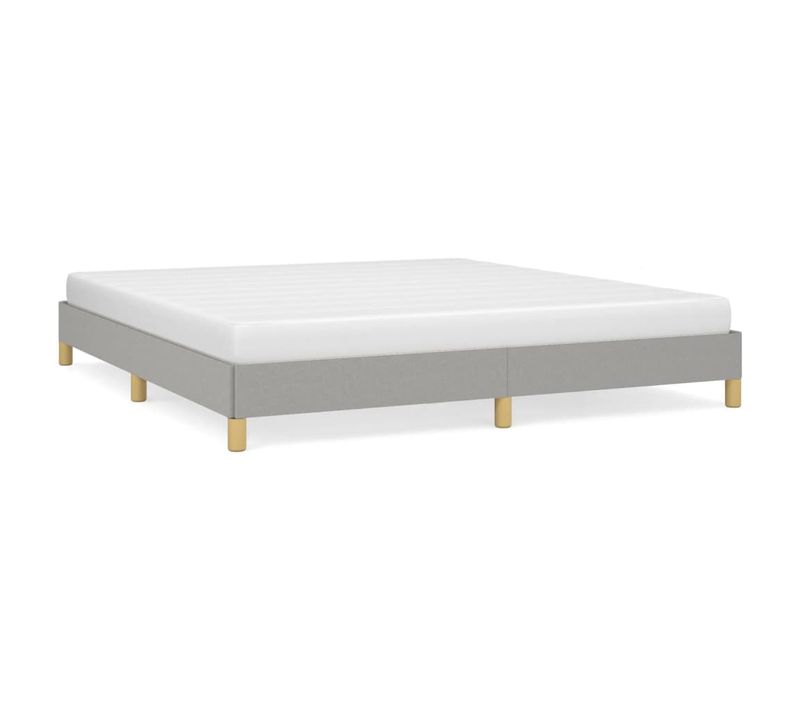 Cadre De Lit Sans Matelas Gris Clair 180x200 Cm Tissu