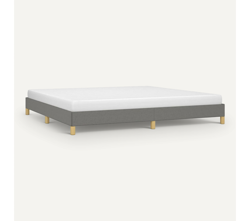 Cadre De Lit Sans Matelas Gris Foncé 200x200 Cm Tissu