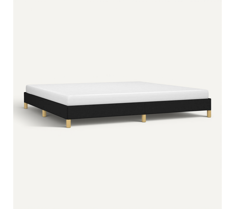 Cadre De Lit Sans Matelas Noir 200x200 Cm Tissu