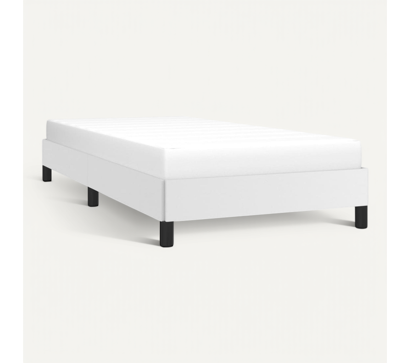 Cadre De Lit Sans Matelas Blanc 90x200 Cm Simili