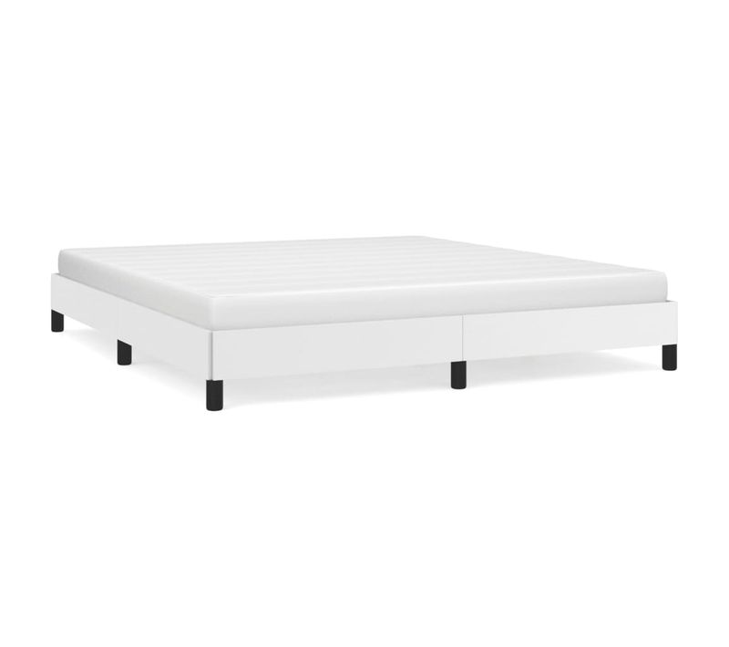 Cadre De Lit Sans Matelas Blanc 180x200 Cm Simili