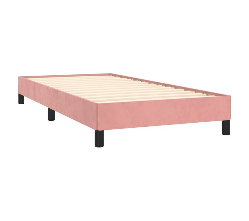 Cadre De Lit Sans Matelas Rose 90x190 Cm Velours