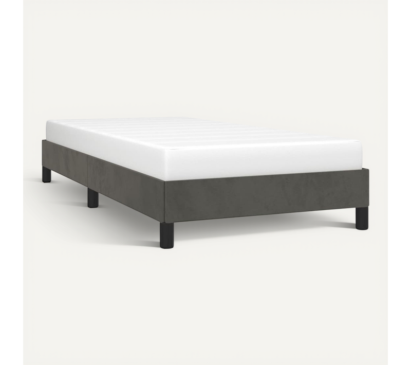 Cadre De Lit Sans Matelas Gris Foncé 90x200 Cm Velours