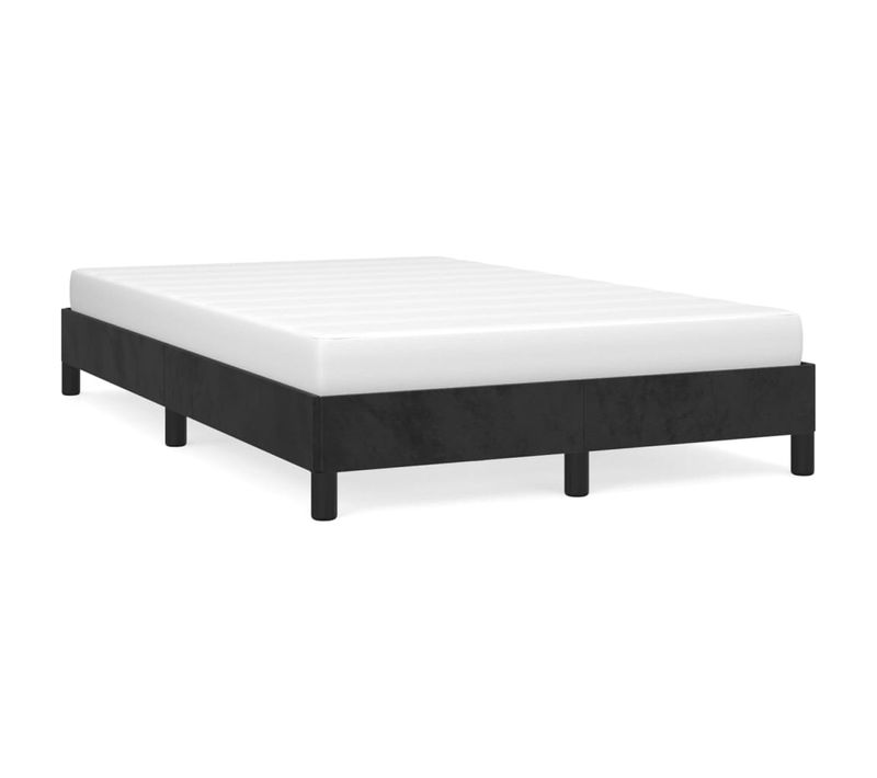 Cadre De Lit Sans Matelas Noir 120x200 Cm Velours