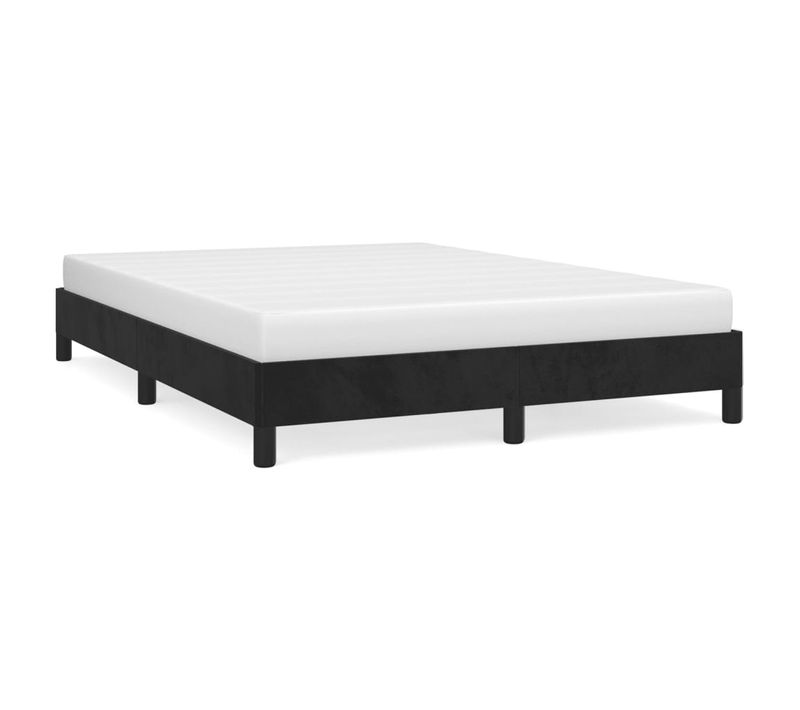 Cadre De Lit Sans Matelas Noir 140x190 Cm Velours