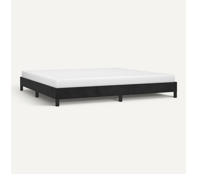 Cadre De Lit Sans Matelas Noir 200x200 Cm Velours