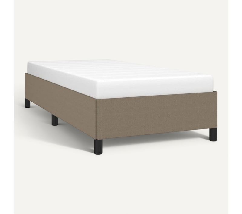 Cadre De Lit Sans Matelas Taupe 90x190 Cm Tissu