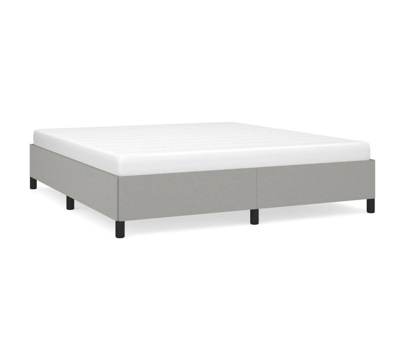 Cadre De Lit Sans Matelas Gris Clair 180x200 Cm Tissu
