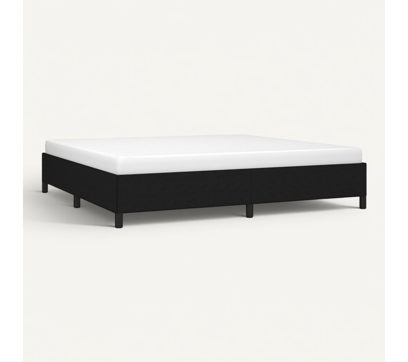 Cadre De Lit Sans Matelas Noir 200x200 Cm Tissu