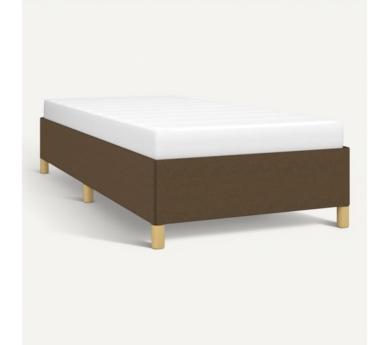 Cadre De Lit Sans Matelas Marron Foncé 80x200 Cm Tissu