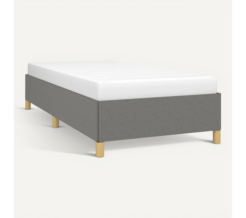 Cadre De Lit Sans Matelas Gris Foncé 90x190 Cm Tissu