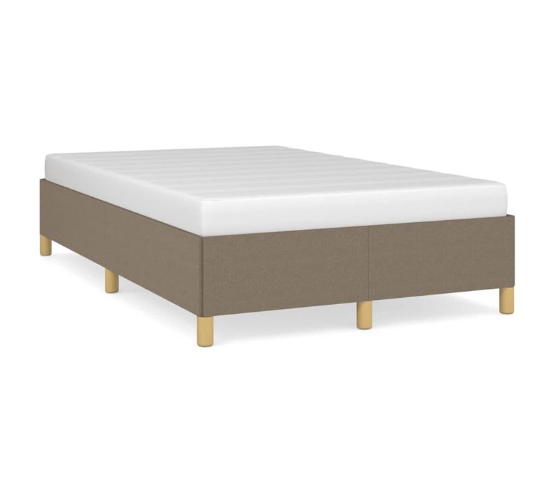 Cadre De Lit Sans Matelas Taupe 120x200 Cm Tissu