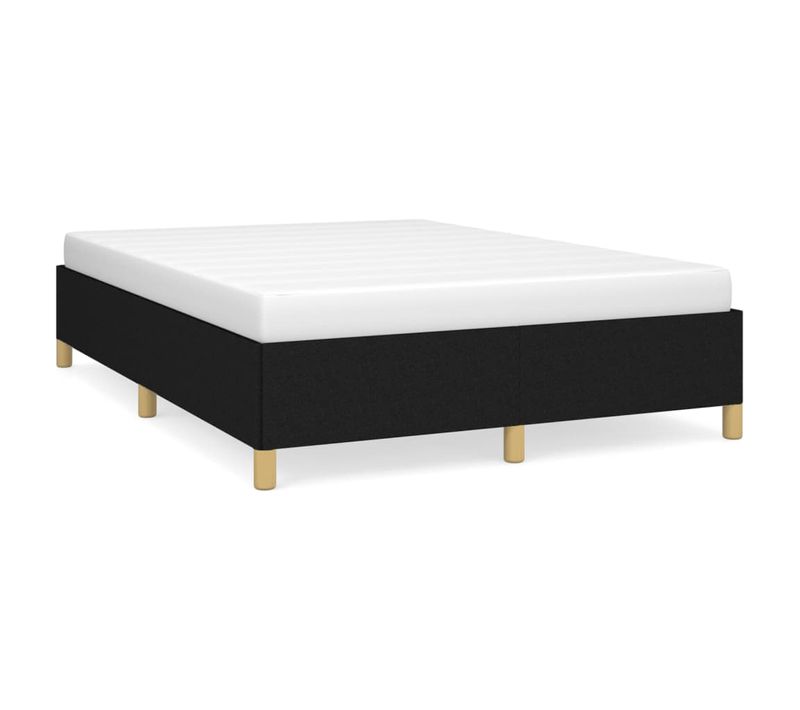 Cadre De Lit Sans Matelas Noir 140x190 Cm Tissu