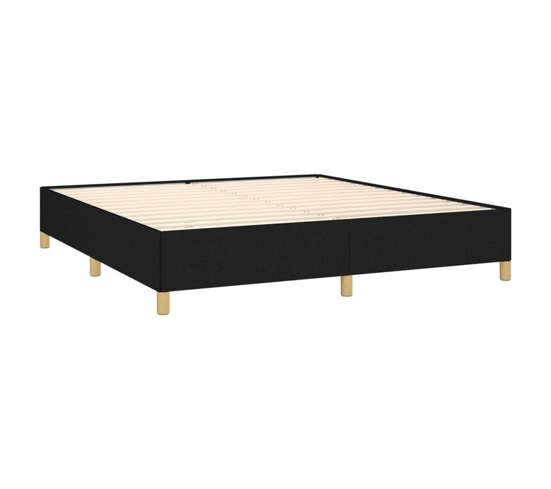 Cadre De Lit Sans Matelas Noir 160x200 Cm Tissu