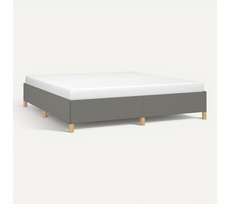 Cadre De Lit Sans Matelas Gris Foncé 180x200 Cm Tissu