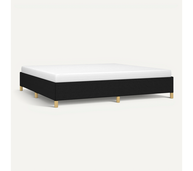 Cadre De Lit Sans Matelas Noir 200x200 Cm Tissu