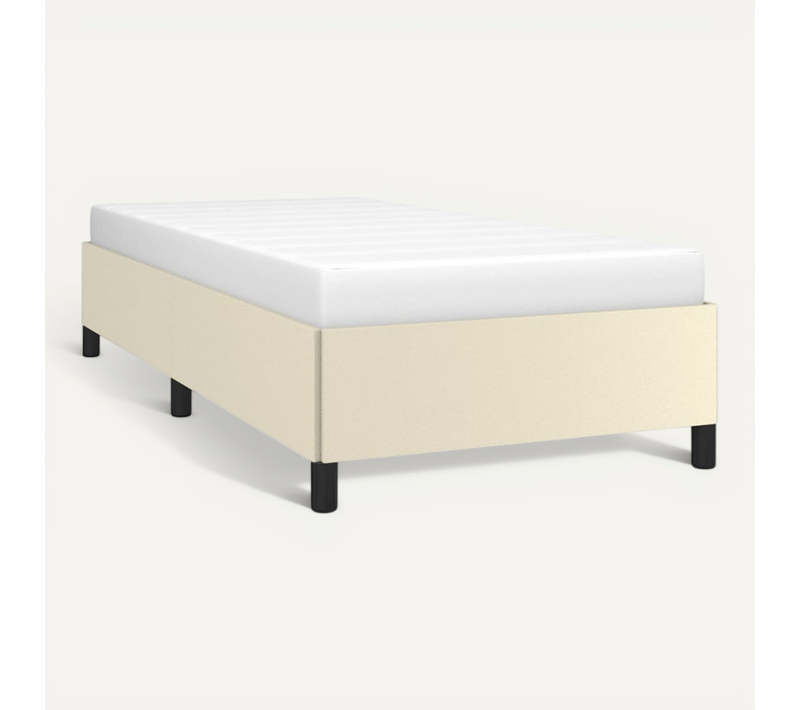 Cadre De Lit Sans Matelas Crème 90x200 Cm Simili