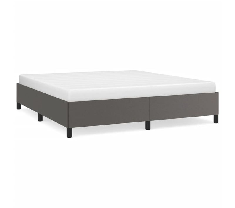 Cadre De Lit Sans Matelas Gris 160x200 Cm Simili