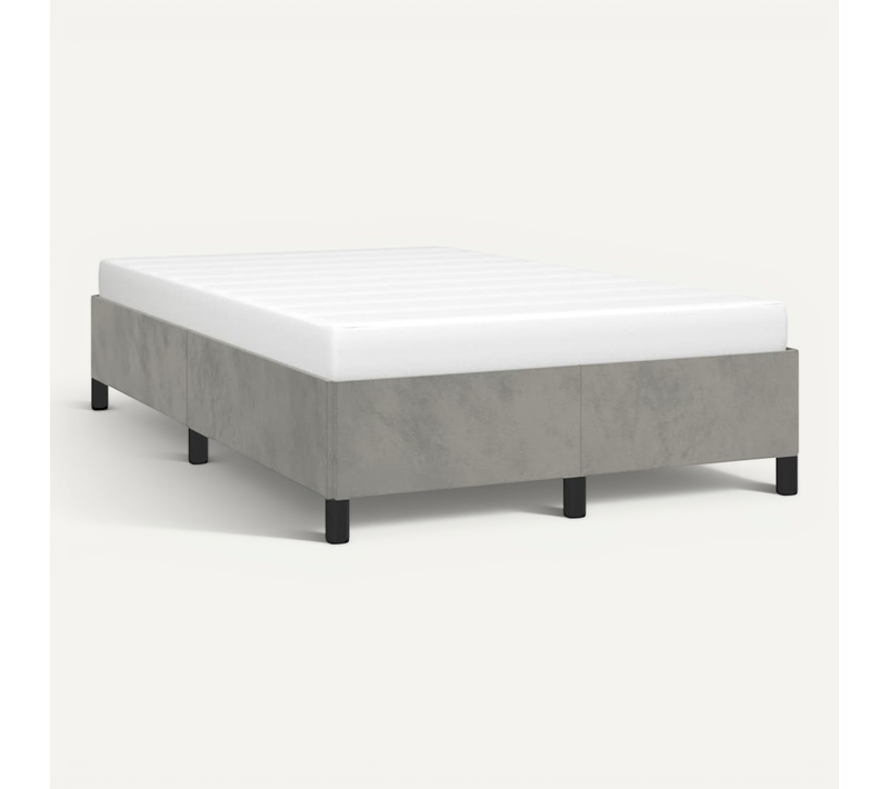 Cadre De Lit Gris Clair 120x200 Cm Velours