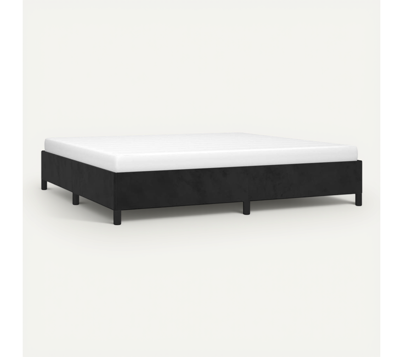 Cadre De Lit Sans Matelas Noir 200x200 Cm Velours