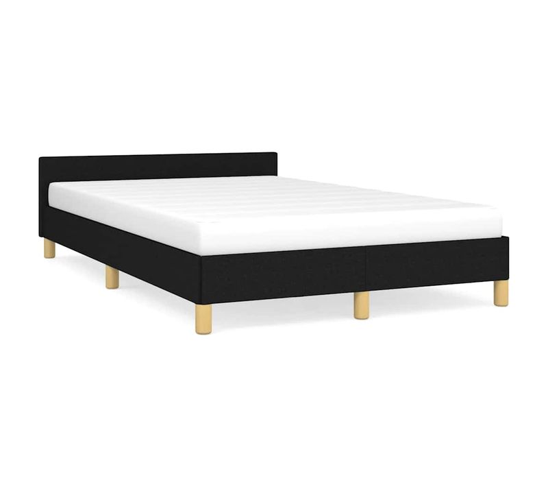 Cadre De Lit Sans Matelas Noir 120x200 Cm Tissu