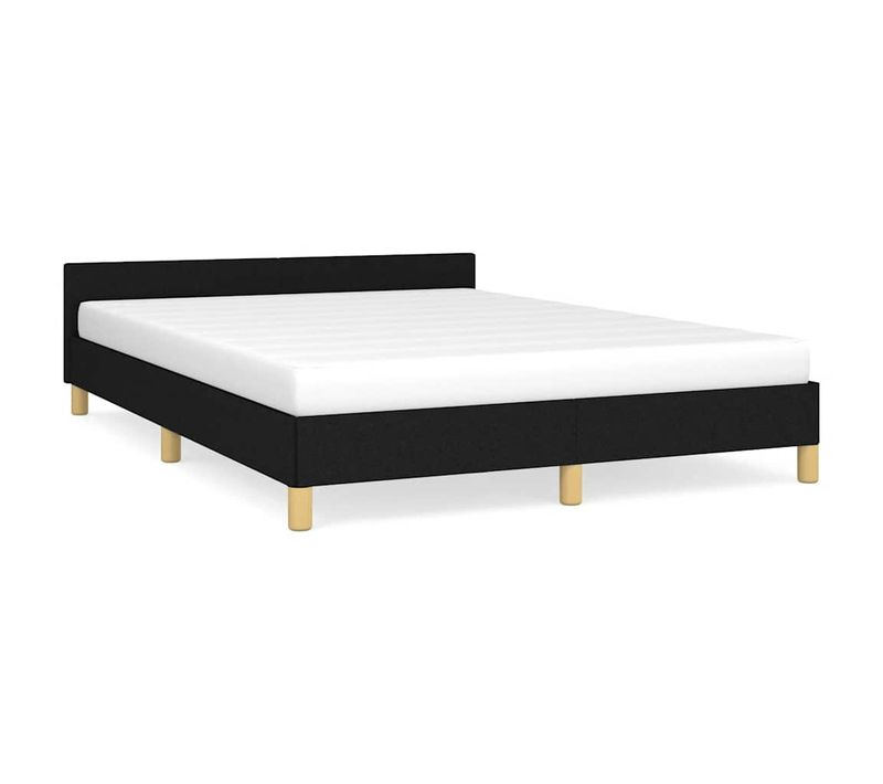 Cadre De Lit Sans Matelas Noir 140x200 Cm Tissu