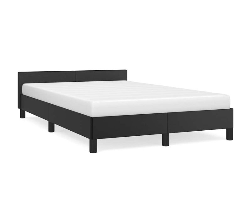 Cadre De Lit Avec Tête De Lit Sans Matelas Noir 120x200 Cm