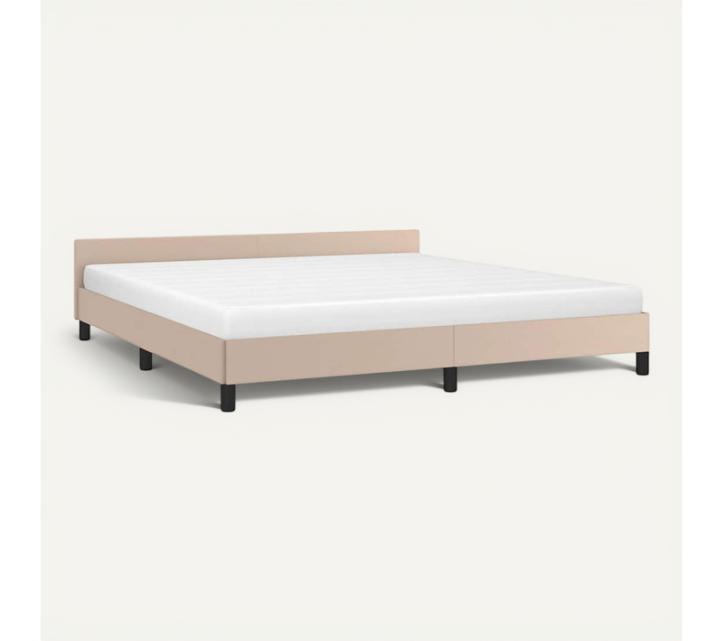 Cadre De Lit Avec Tête De Lit Sans Matelas Cappuccino 160x200cm