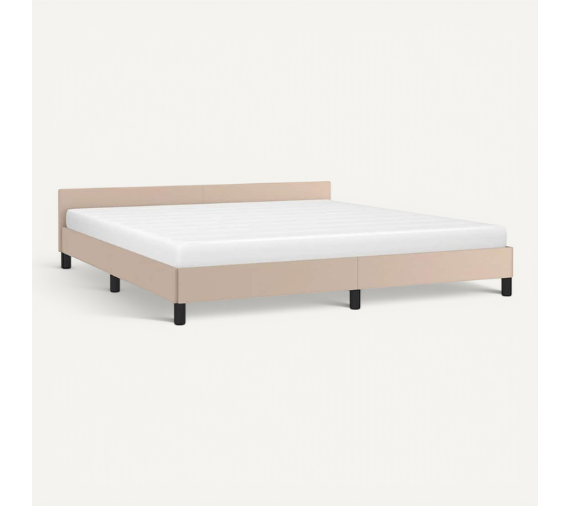Cadre De Lit Avec Tête De Lit Sans Matelas Cappuccino 180x200cm