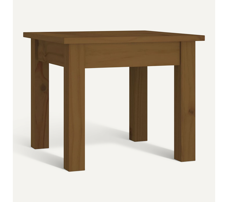 Table Basse Marron Miel 35x35x30 Cm Bois Massif De Pin