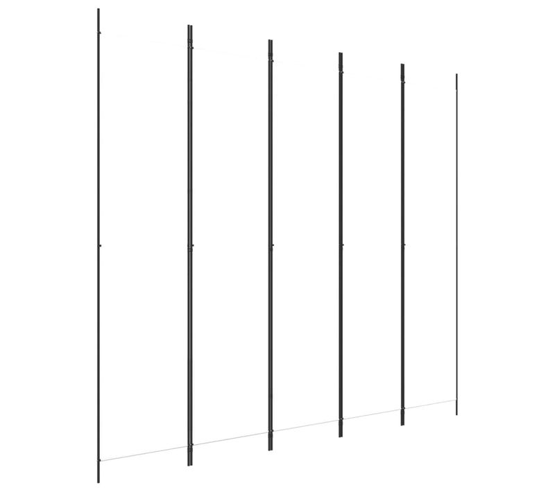 Paravent 5 Panneaux Blanc 250x220 Cm Tissu