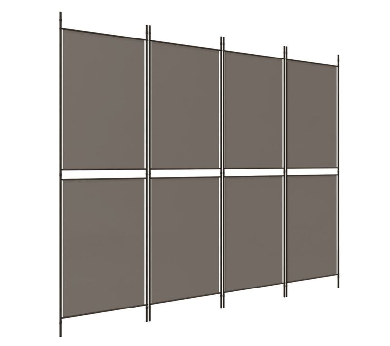 Paravent 4 Panneaux Anthracite 200x220 Cm Tissu