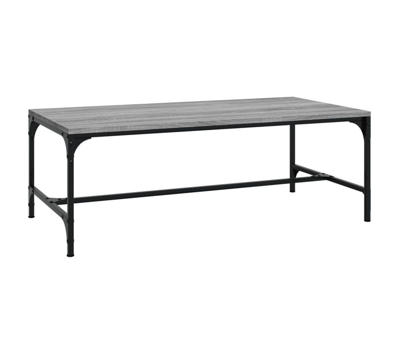 Table Basse Sonoma Gris 100x50x35 Cm Bois Contreplaqué