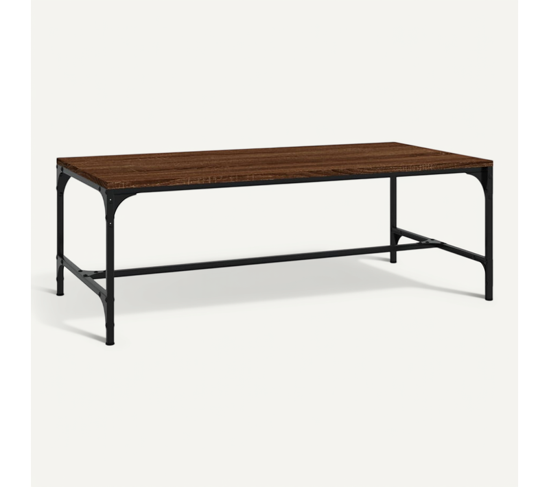Table Basse Chêne Marron 100x50x35 Cm Bois Contreplaqué